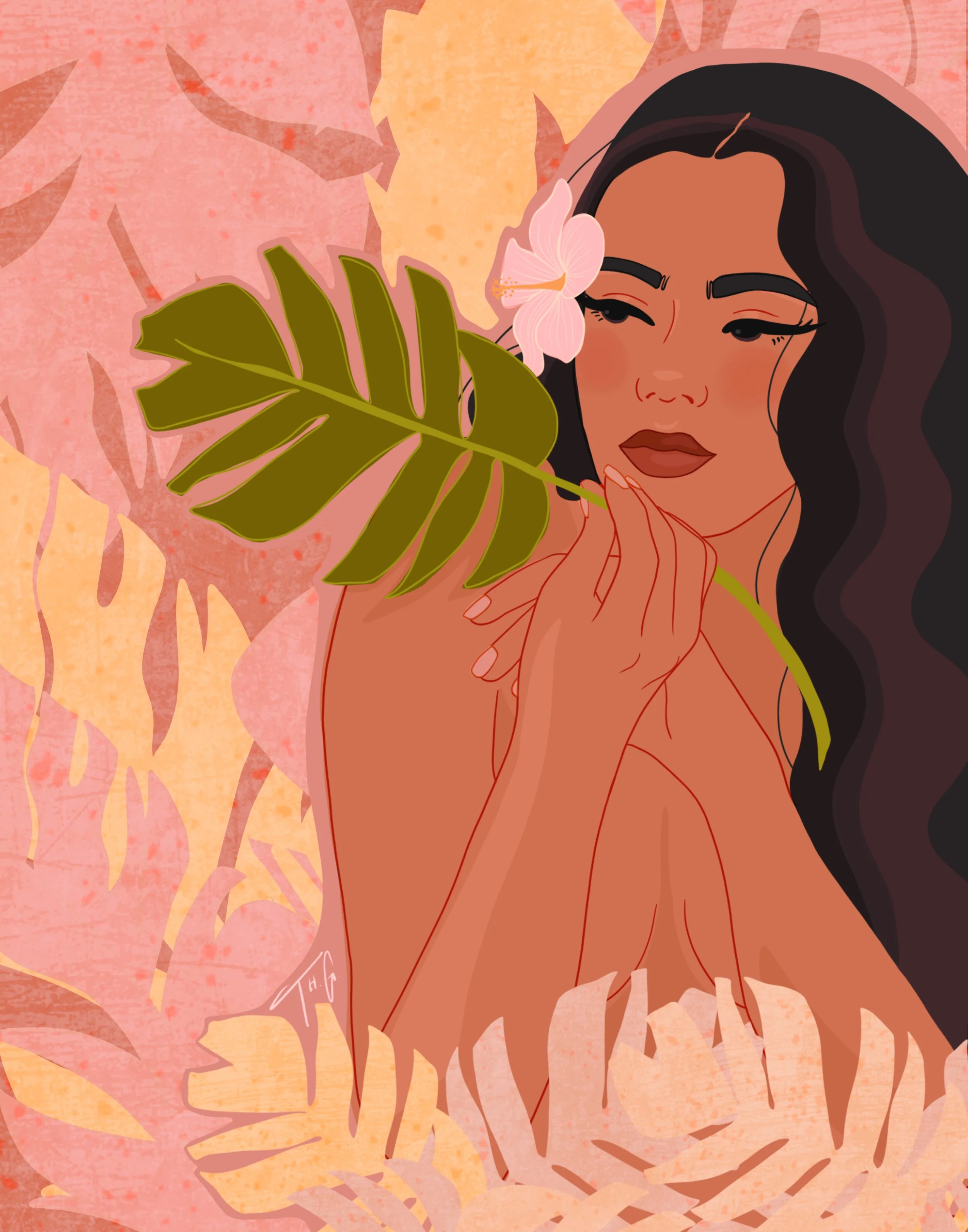 "Enveloping Wahine" Print