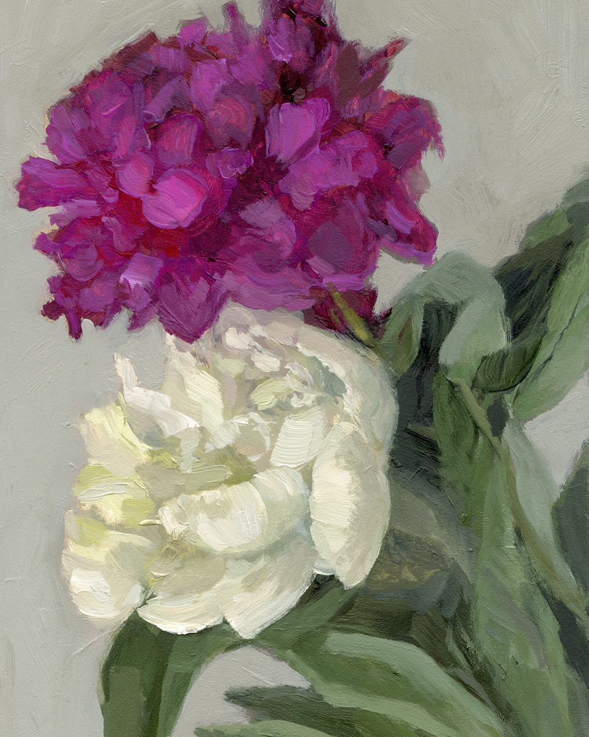 Peony season is always a big deal here in Indiana and especially in my town! I can&rsquo;t believe it&rsquo;s nearly over for the year! What flower should I paint next?? The first two are available, the third is sold. #jennyspiresart #peonypaintings 