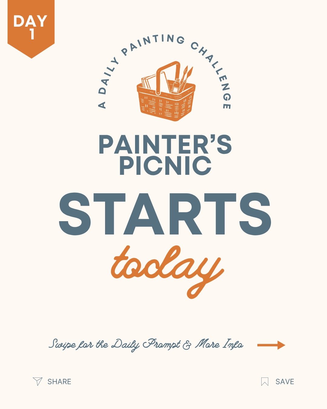 Today&rsquo;s the day! The Painter&rsquo;s Picnic starts now.
Whether you&rsquo;re already painting or still rinsing your brushes, you&rsquo;re exactly where you need to be.

This isn&rsquo;t about painting every day perfectly. It&rsquo;s about showi
