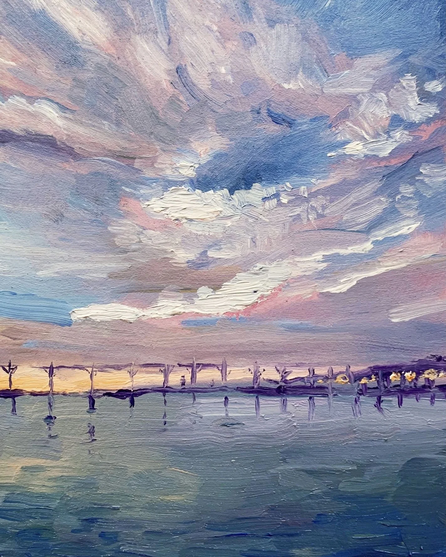 Pier at St. Joe,  5x7", oil, SOLD