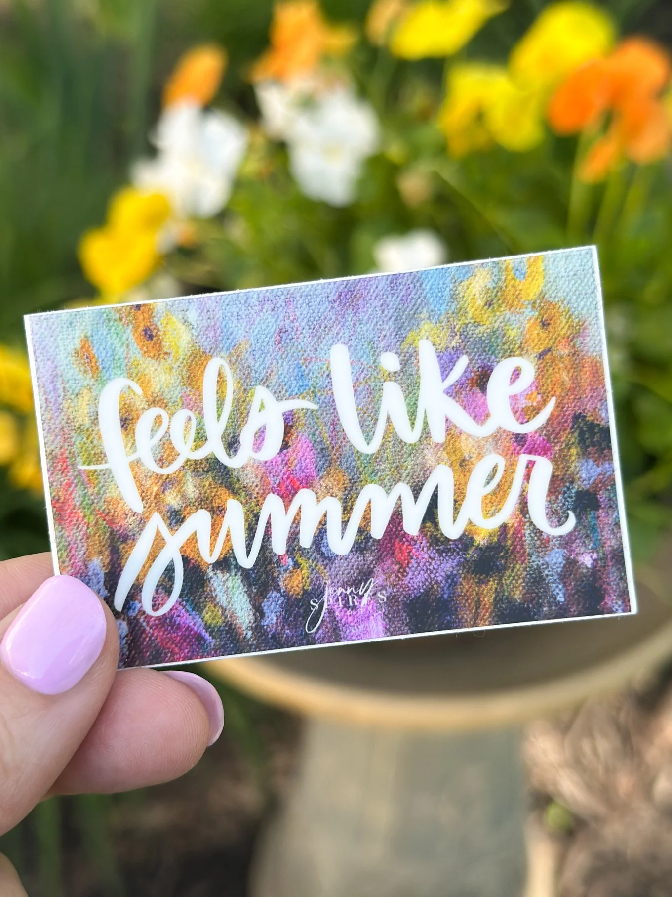Feels Like Summer Sticker // 3x1.9"