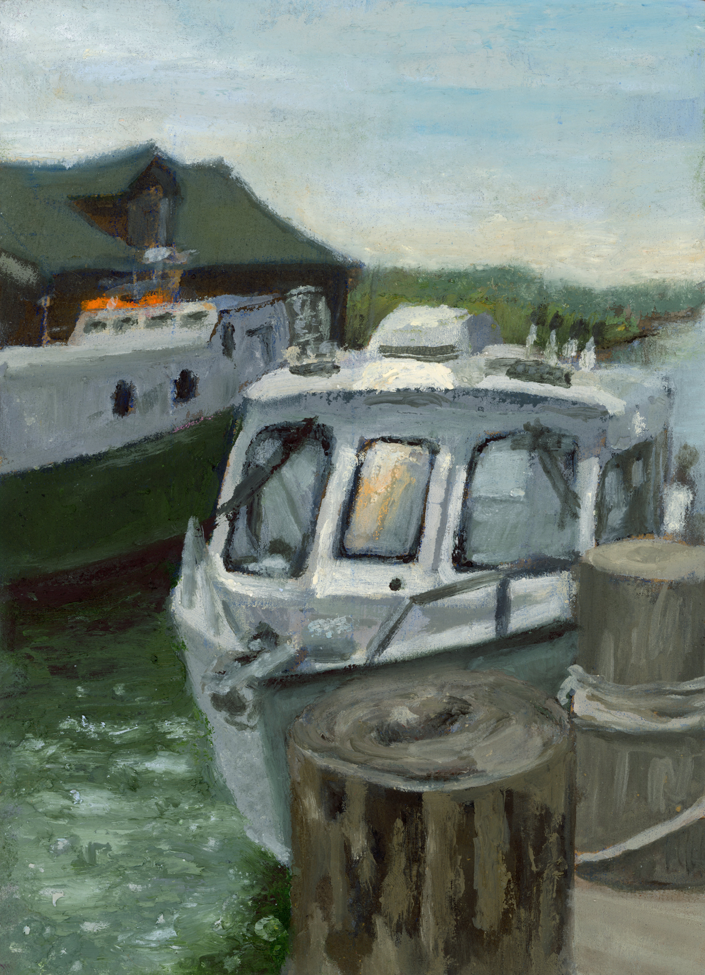 "Back at the Dock" Fine Art Vertical PRINT
