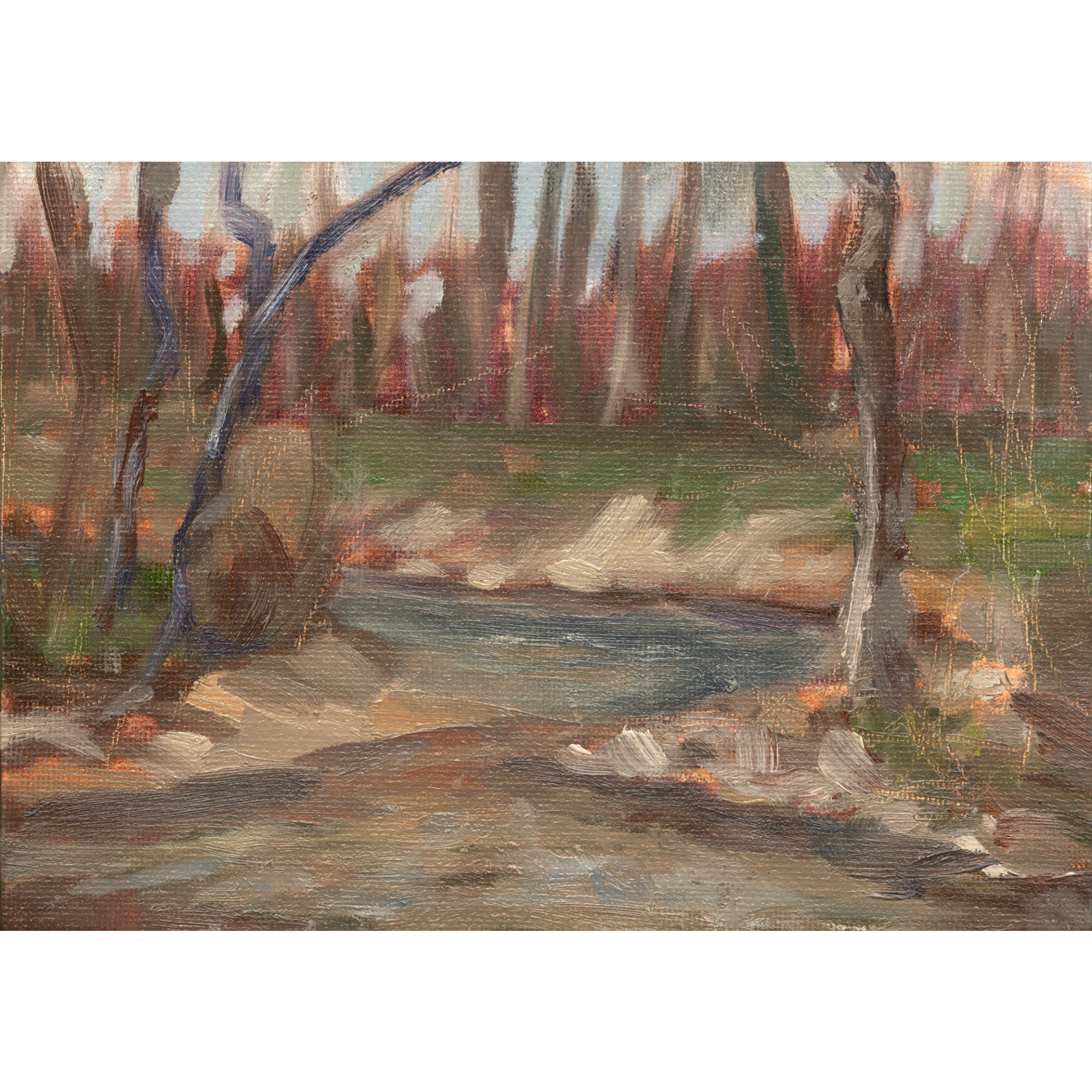 "Cool Creek at Flowing Well Park" 7x5" FRAMED