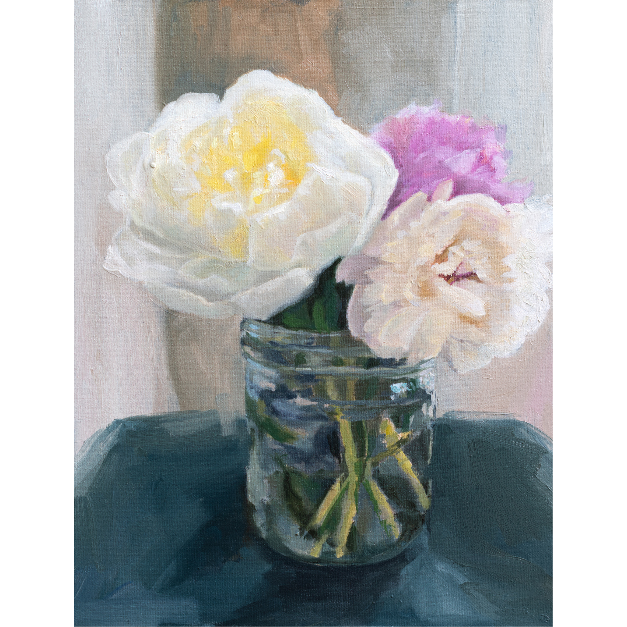 "Pastel Peonies" 8x10" Framed