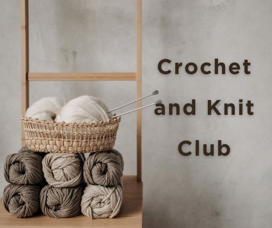 Balls of yarn and knitting needles are shown in a basket