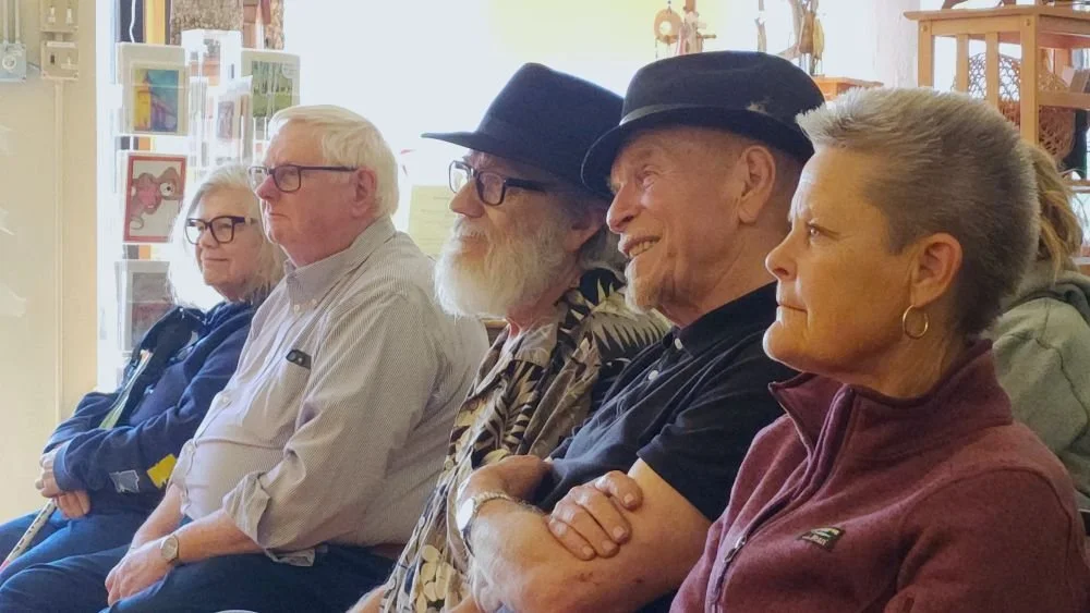 audience members are shown enjoying a show