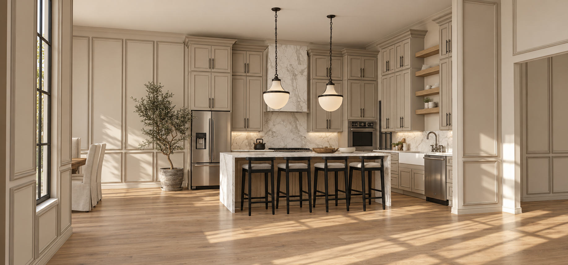 Sunlit Greige Marble Kitchen Retreat.png
