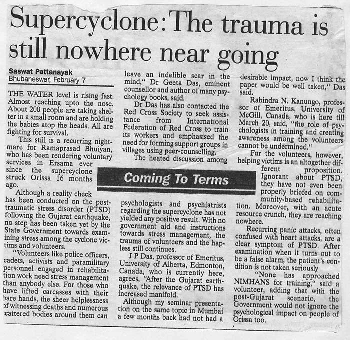 Supercyclone: The trauma is still nowhere near going