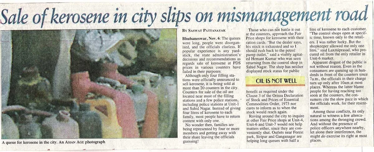 Sale of Kerosene in City Slips on Mismanagement Road
