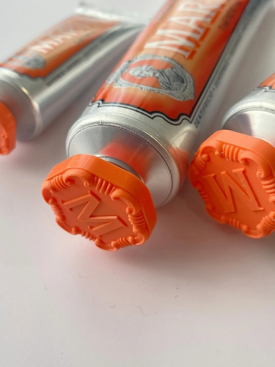 Keep your routine Fresh & Spicy. 
Marvis Ginger Mint toothpaste combines subtle, harmonious “hot and cold” notes with a delicate, spicy effect conjure up the atmosphere of tropical forests for a breath-awakening, flavorful, transporti