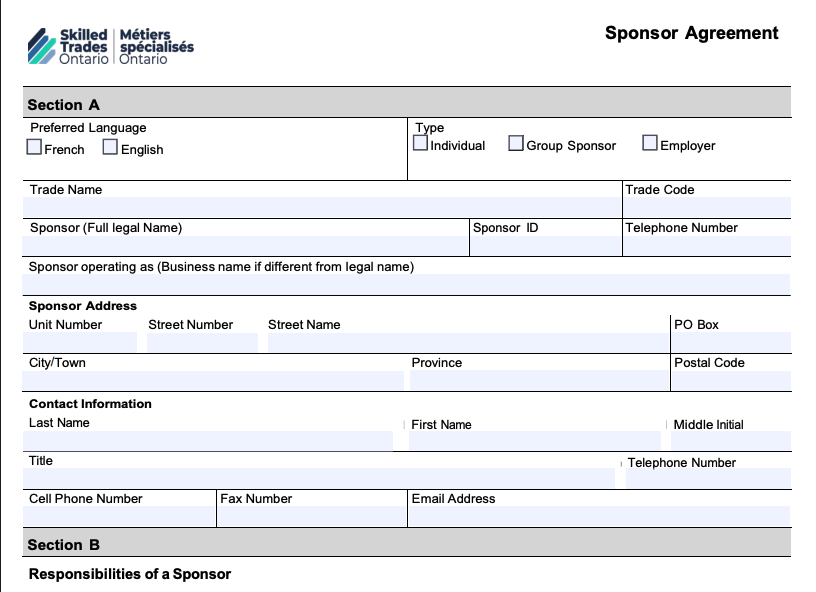 If you find a new employer who is not a Ministry approved sponsor, please complete this form and send to oyap@tdsb.on.ca