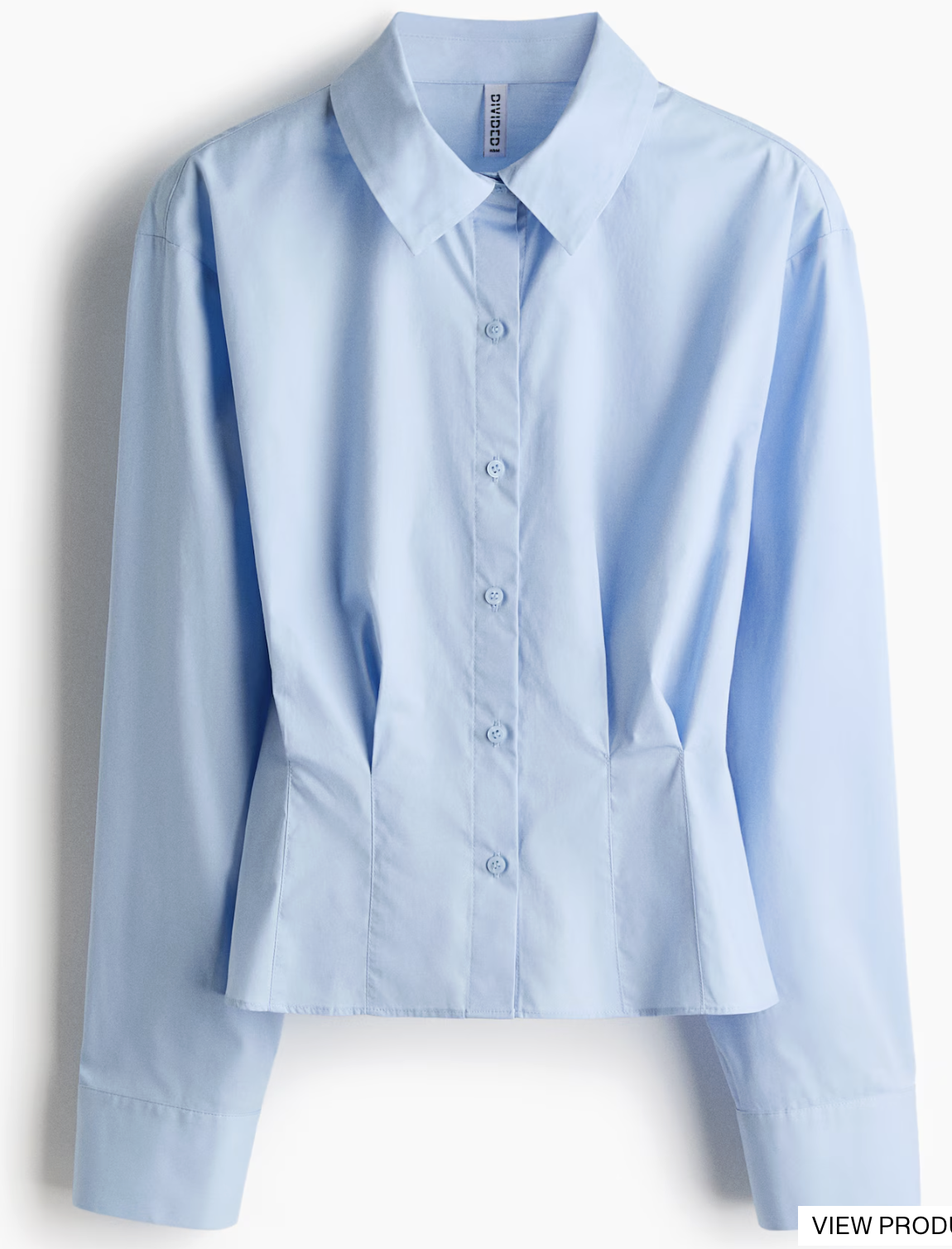 H&amp;M Blue poplin top Spring Fashion