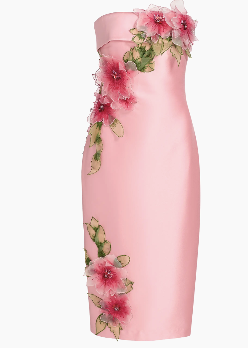 Badgley Mischka Floral Appliqué Dress Spring 2026 Fashion Trend