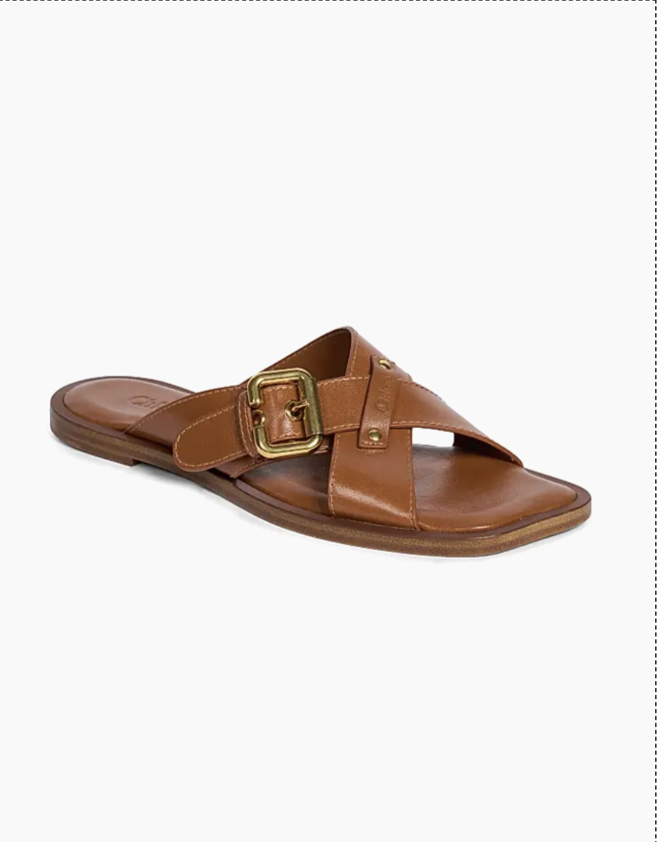 Chloe Leather Slides