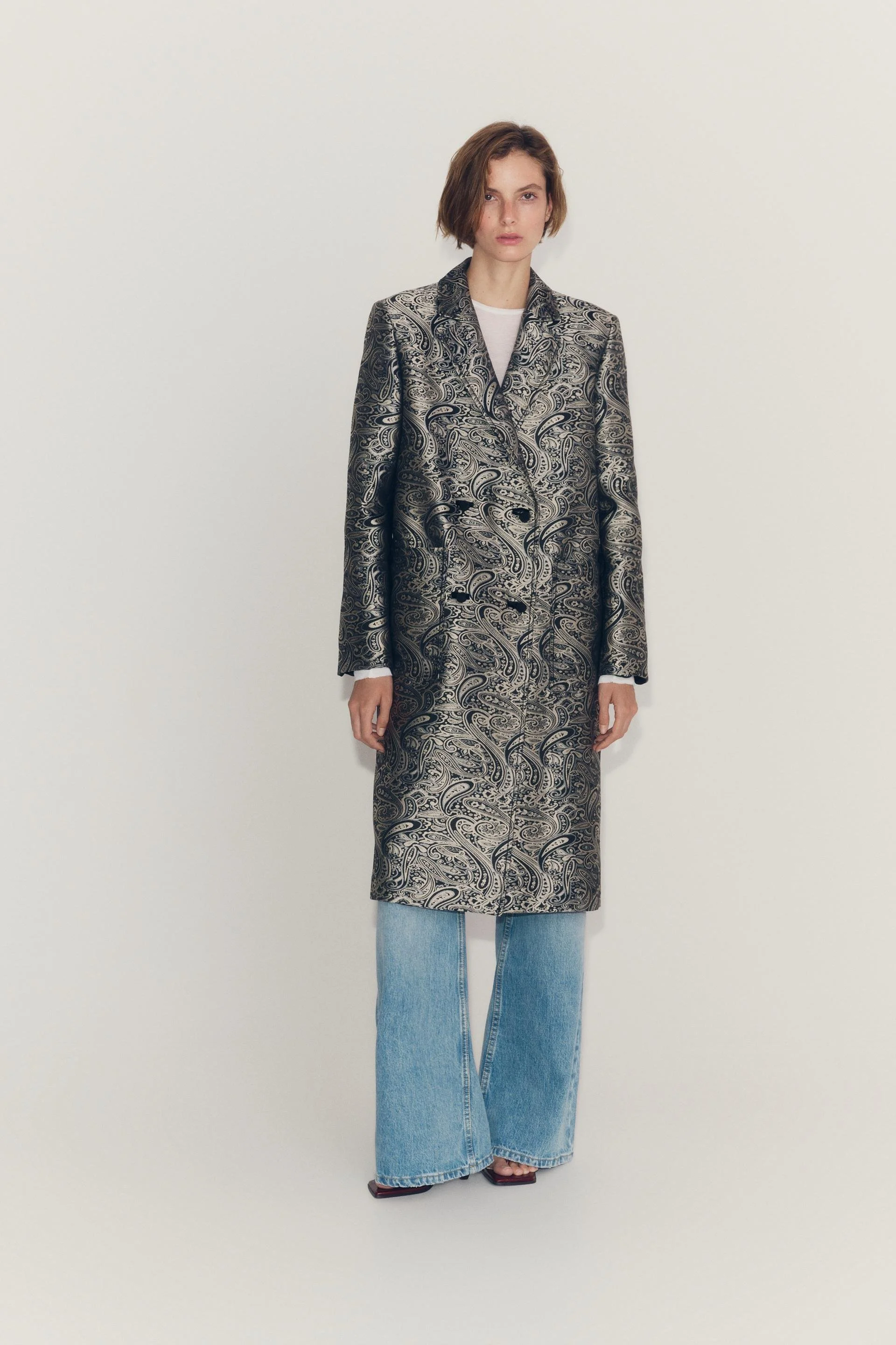 Zara Jacquard Coat for Fall 2026