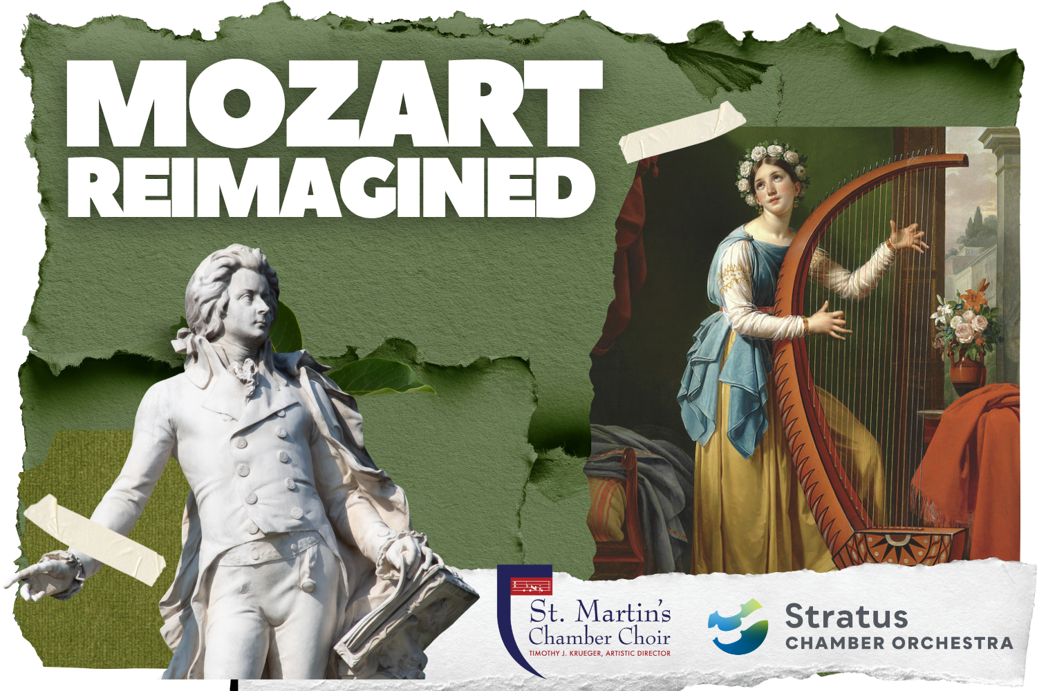 September 18th and 19th, 2026 - Denver -
Stratus Chamber Orchestra and St. Martin's Chamber Choir join forces to present a Colorado Mozart premiere, nearly 250 years after it was first composed.