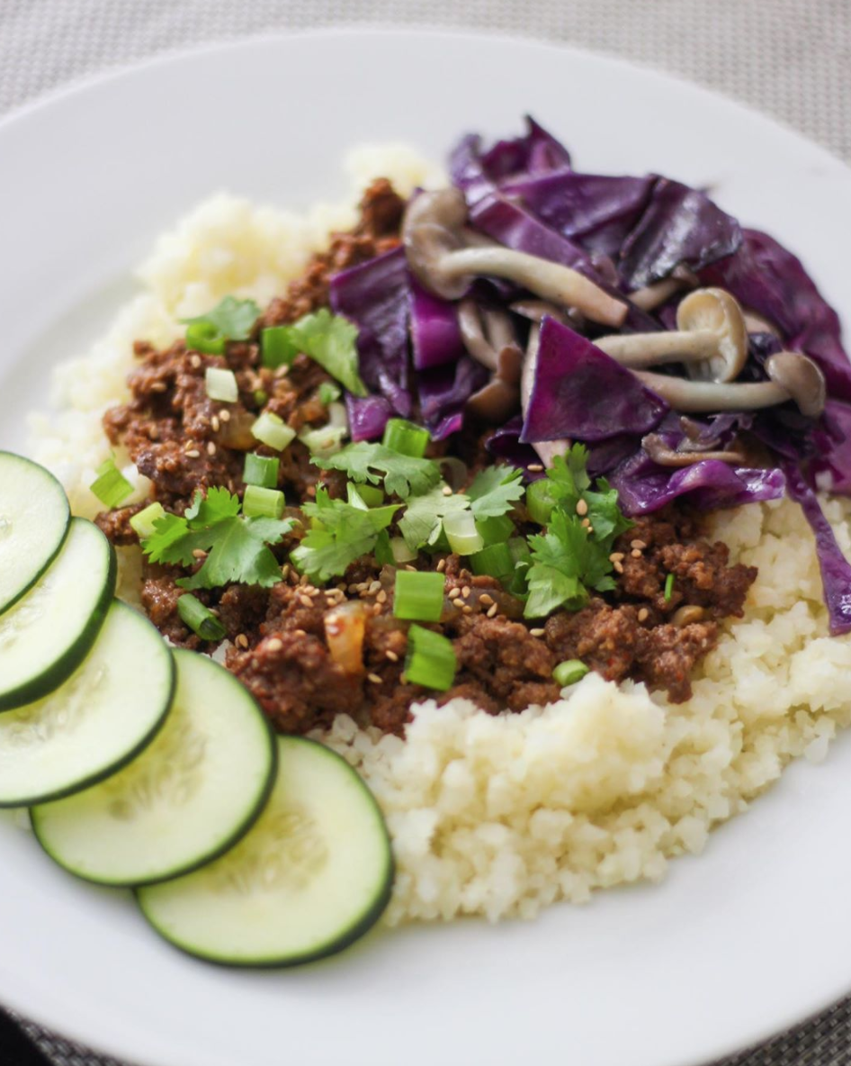 Gochujang Ground Beef Bowls (gluten free/soy free)