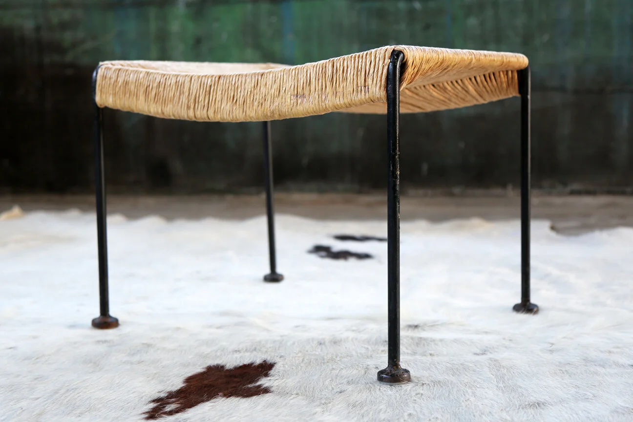 Mid_Century_ArthurUmanoffStoolWoven_Rush_and_Iron.JPG