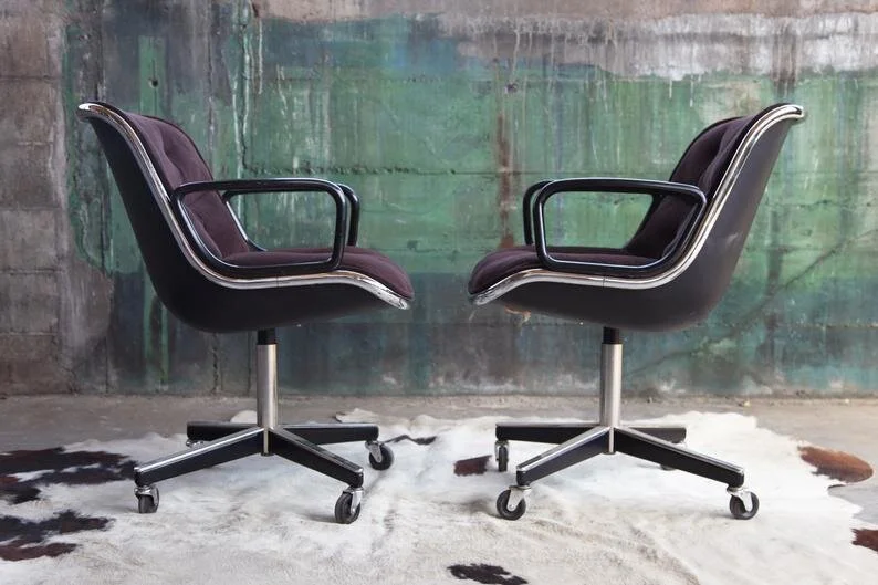 HOLD 1973 Knoll Executive Chrome and Tufted Velour Office Chair — Catch  My Drift Vintage