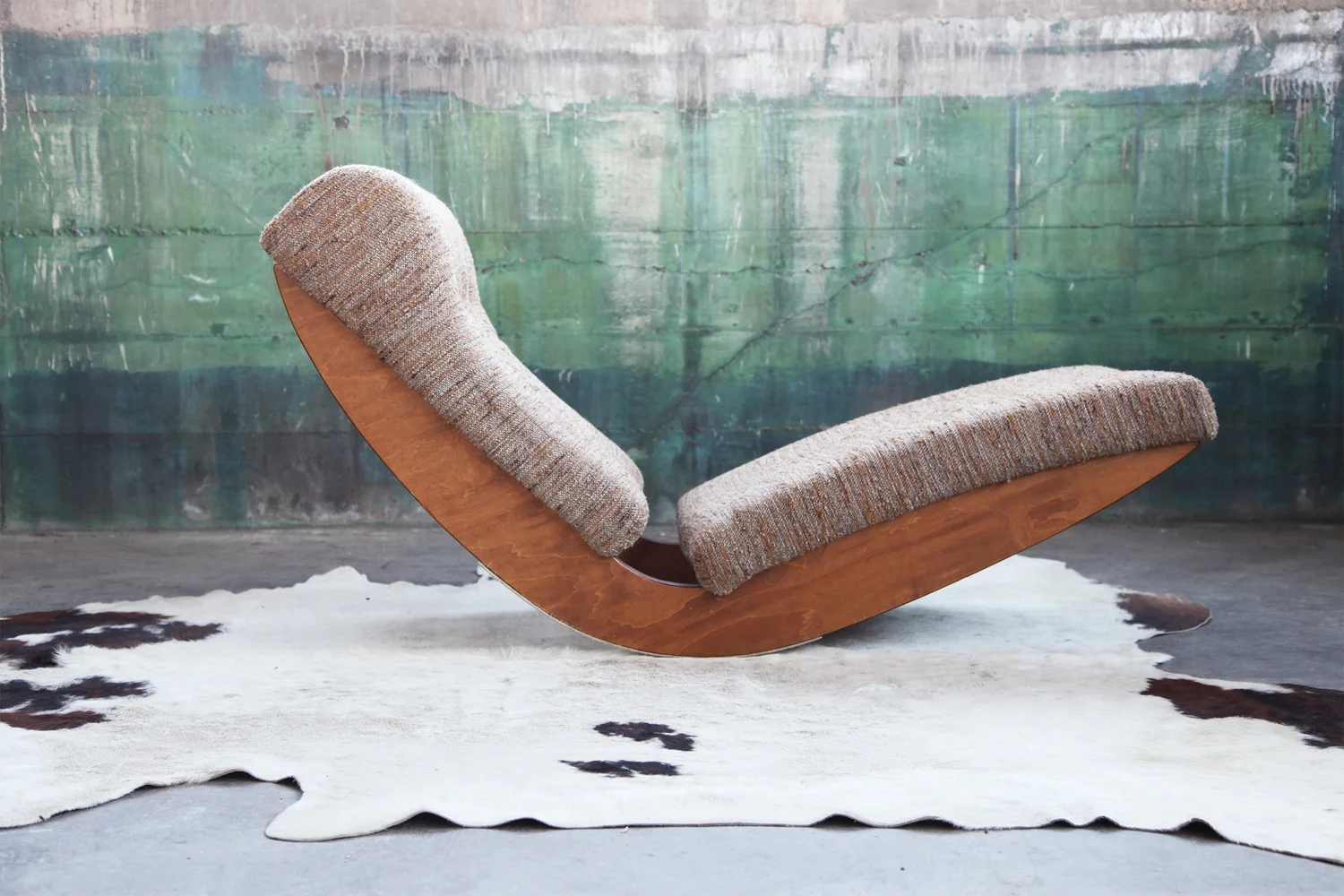 Mid Century Upholstered Lounge Chair in the Style of Adrian