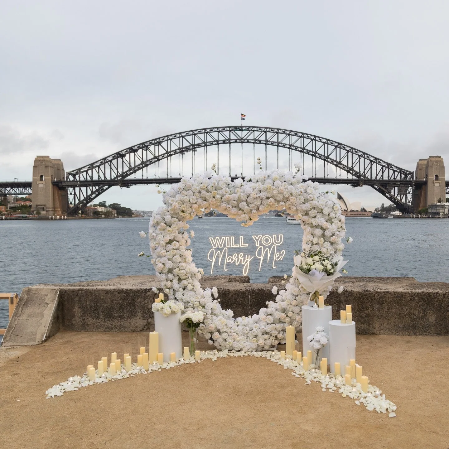 If you&rsquo;re chasing a Sydney proposal with insane views,
this location is it 🤍
Styled with our White Dream package.

#sydneyproposal
#proposalideas
#engagedinsydney
#proposalinspo
#perfectproposals