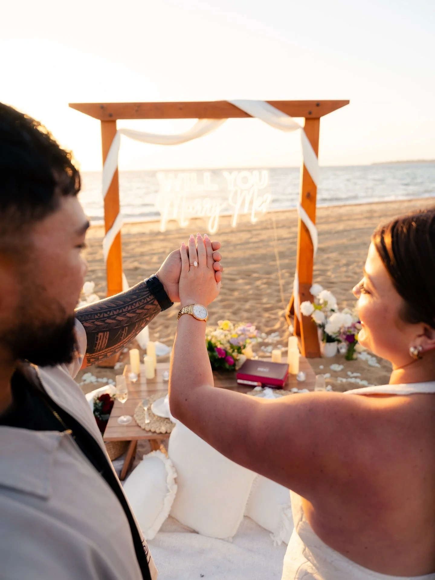✨ A moment they&rsquo;ll never forget &mdash; a Mordialloc Beach &ldquo;yes&rdquo; 💍🤍