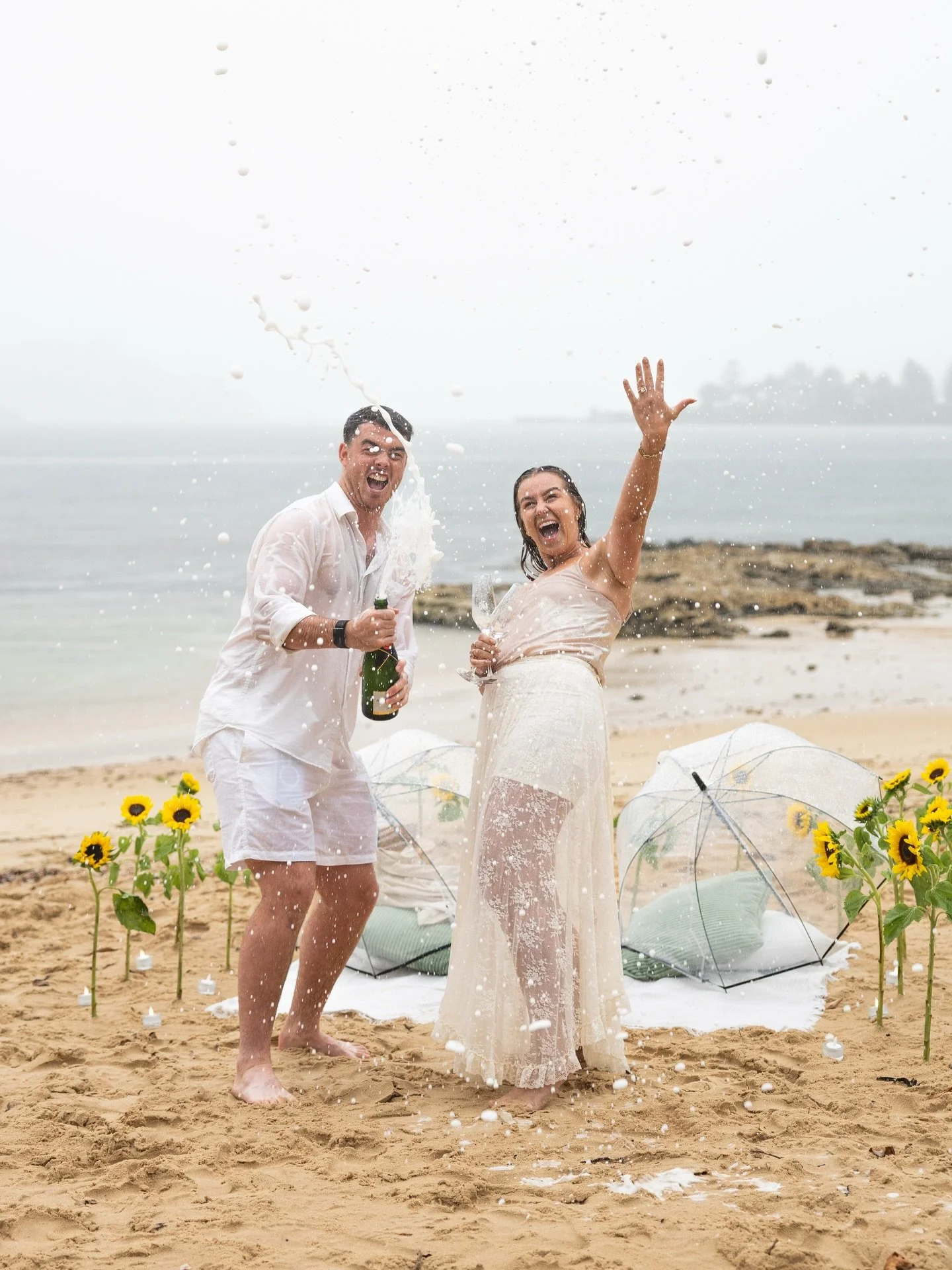 Sunflowers, a little rain, and the happiest &ldquo;yes.&rdquo;
Some moments are worth getting wet for.