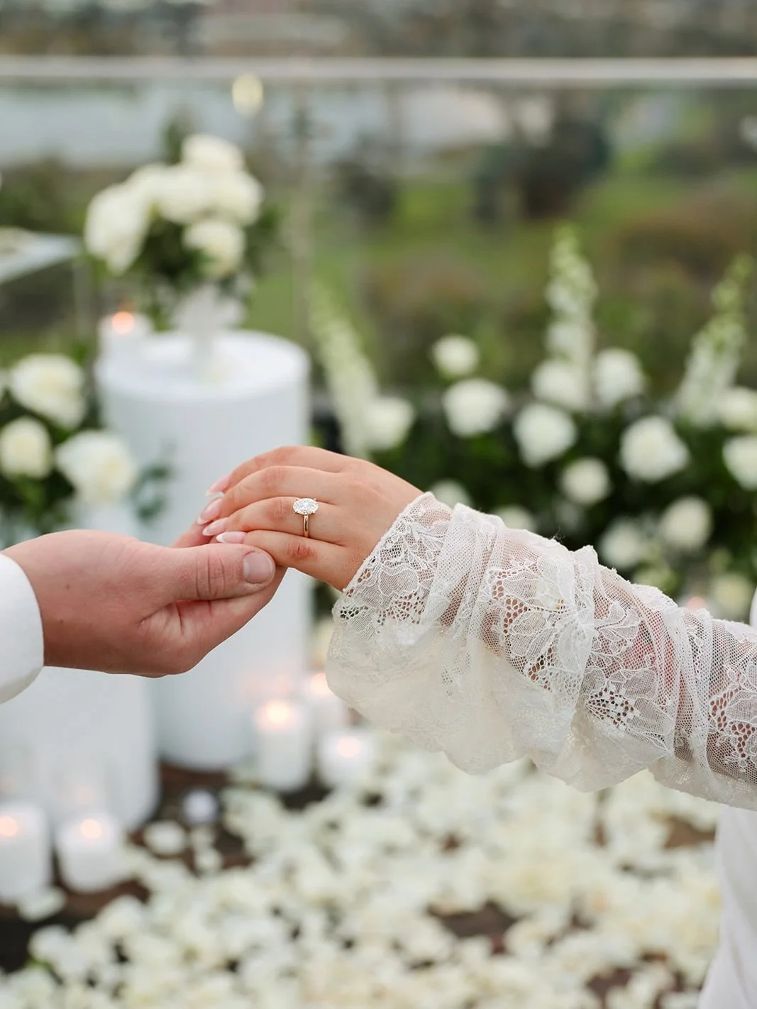 It&rsquo;s never just about the setup&hellip; but this one was pretty special ✨

The white roses.
The candlelight.
The city views.
The attention to every little detail.

And then came the best part&hellip; the happy tears, the shaky hands, and the &l