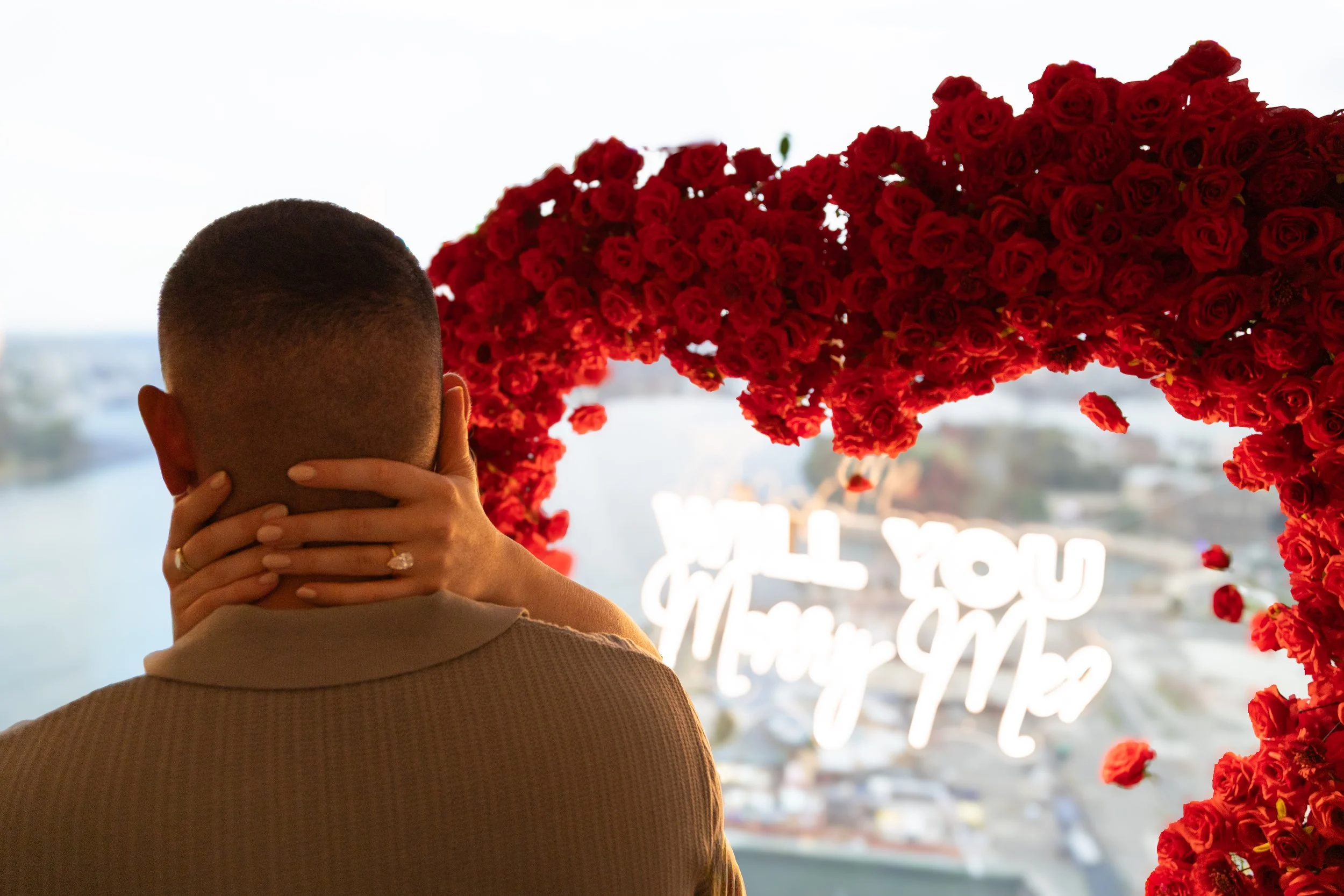 Custom proposal setup Sydney planner styled romantic scene