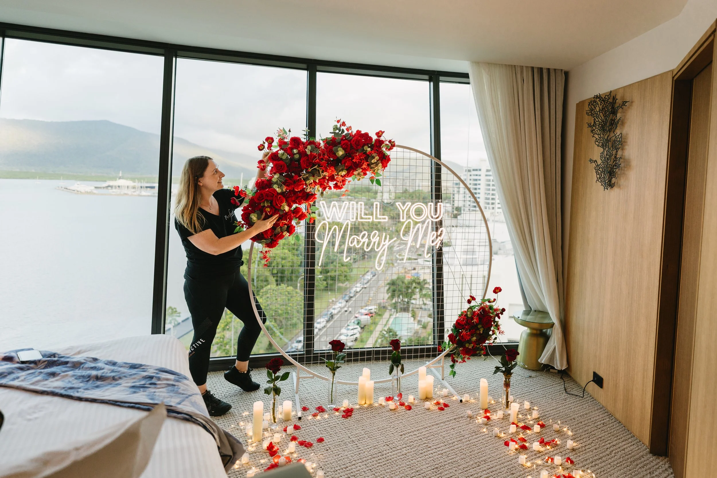 Hotel room proposal Cairns tropical luxury styling setup