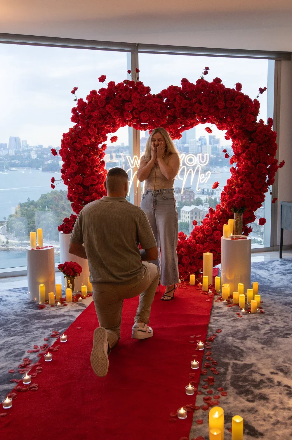 Sydney Proposal Photographer capturing hotel proposal 