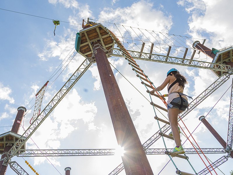 zipline-hut-disco-lights, HTR Niagara