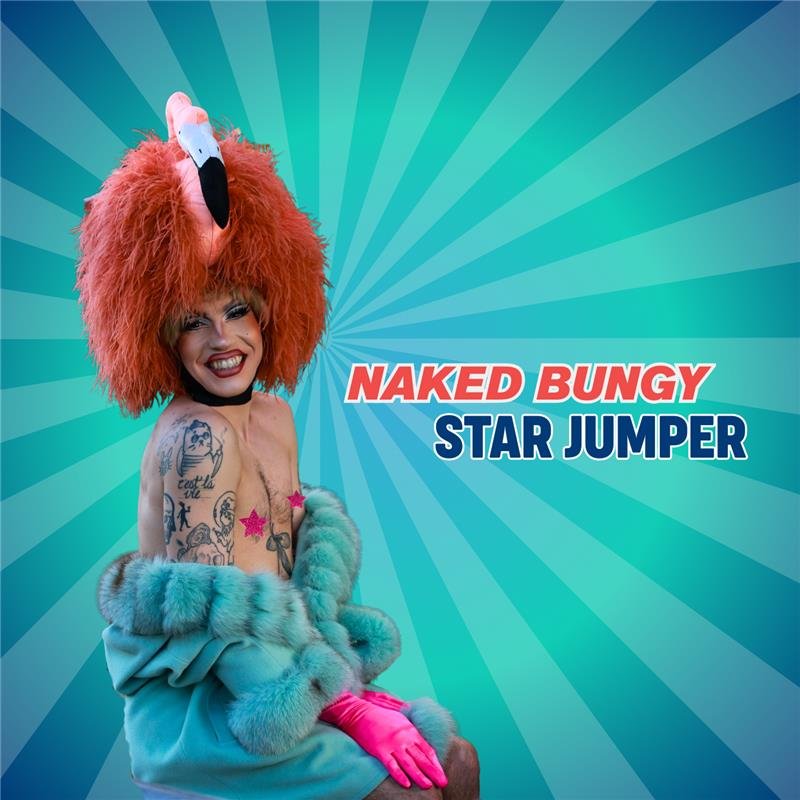 Vivian Vanderpuss star jumper at WildPlay Nanaimo Naked Bungy 2026. 