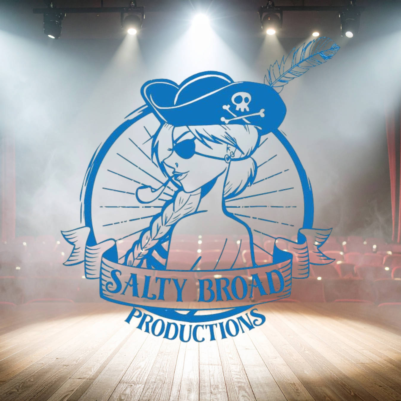 Salty Broad Productions logo graphic. 