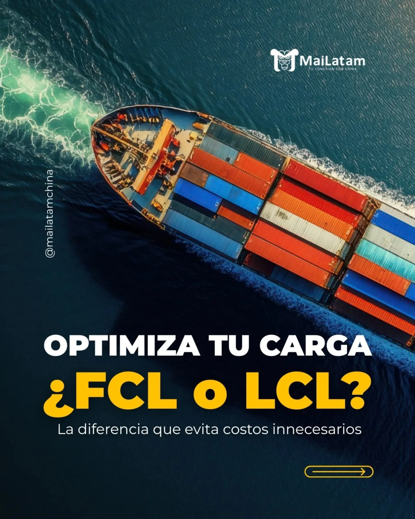 &iquest;LCL o FCL? 🤔📦

Si importas desde China, elegir el tipo de carga correcto puede ahorrarte dinero, tiempo y dolores de cabeza.

En este carrusel te explico las diferencias para que tomes decisiones inteligentes en tu pr&oacute;xima importaci&