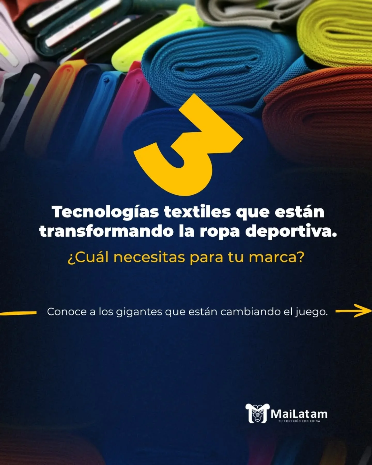 El futuro de tu marca deportiva no est&aacute; en el dise&ntilde;o, est&aacute; en la tecnolog&iacute;a que eliges. 🧵❄️

Importar textiles inteligentes es competir por valor. 

Hoy, el mercado no solo busca ropa bonita, busca ropa que refrigere, que