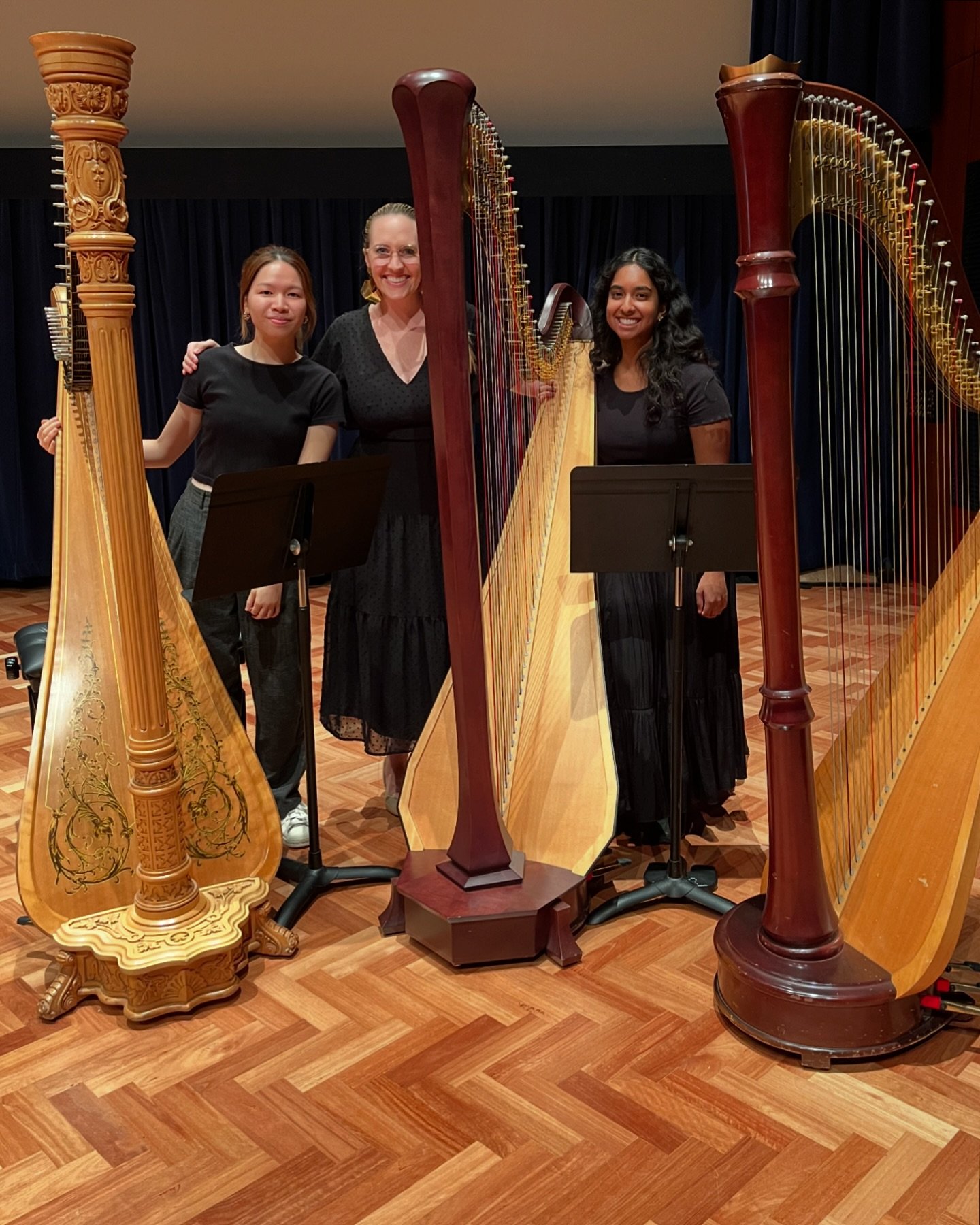 It&rsquo;s been an absolute joy to join the faculty at @qldcon Queensland Conservatorium Griffith University this year and to welcome my two first year harp majors. Todays&rsquo;s lunchtime concert featured the harpists performing works by Pearl Cher