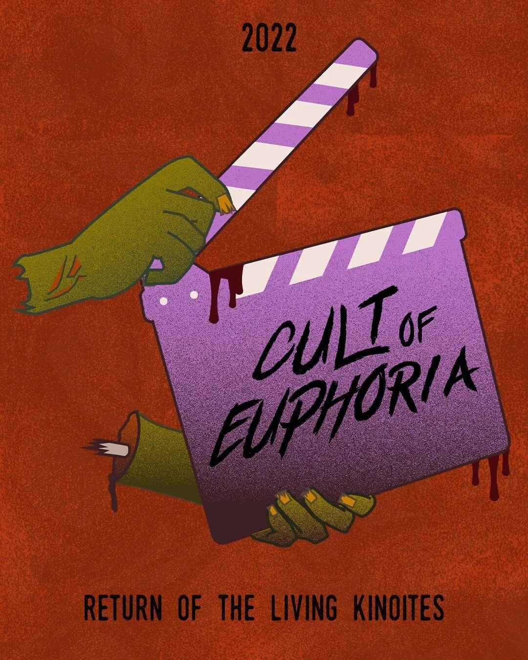 Cult of Euphoria is pulsing with life after two years of online slumber! Taking place in Helsinki 4.-6.11. 🧟 🎬 

Registration form in bio 👻

Thank you @saara.png for the awesome graphics ✨
.
.
.
.
#kinokabaret #kinoeuphoria #shortfilms #guerrillaf