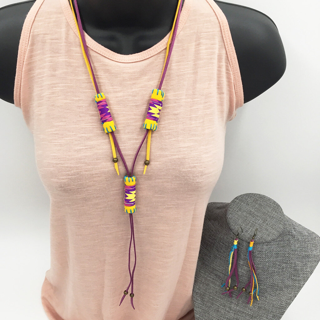 Fiber Fun Necklace and Earrings Set Four