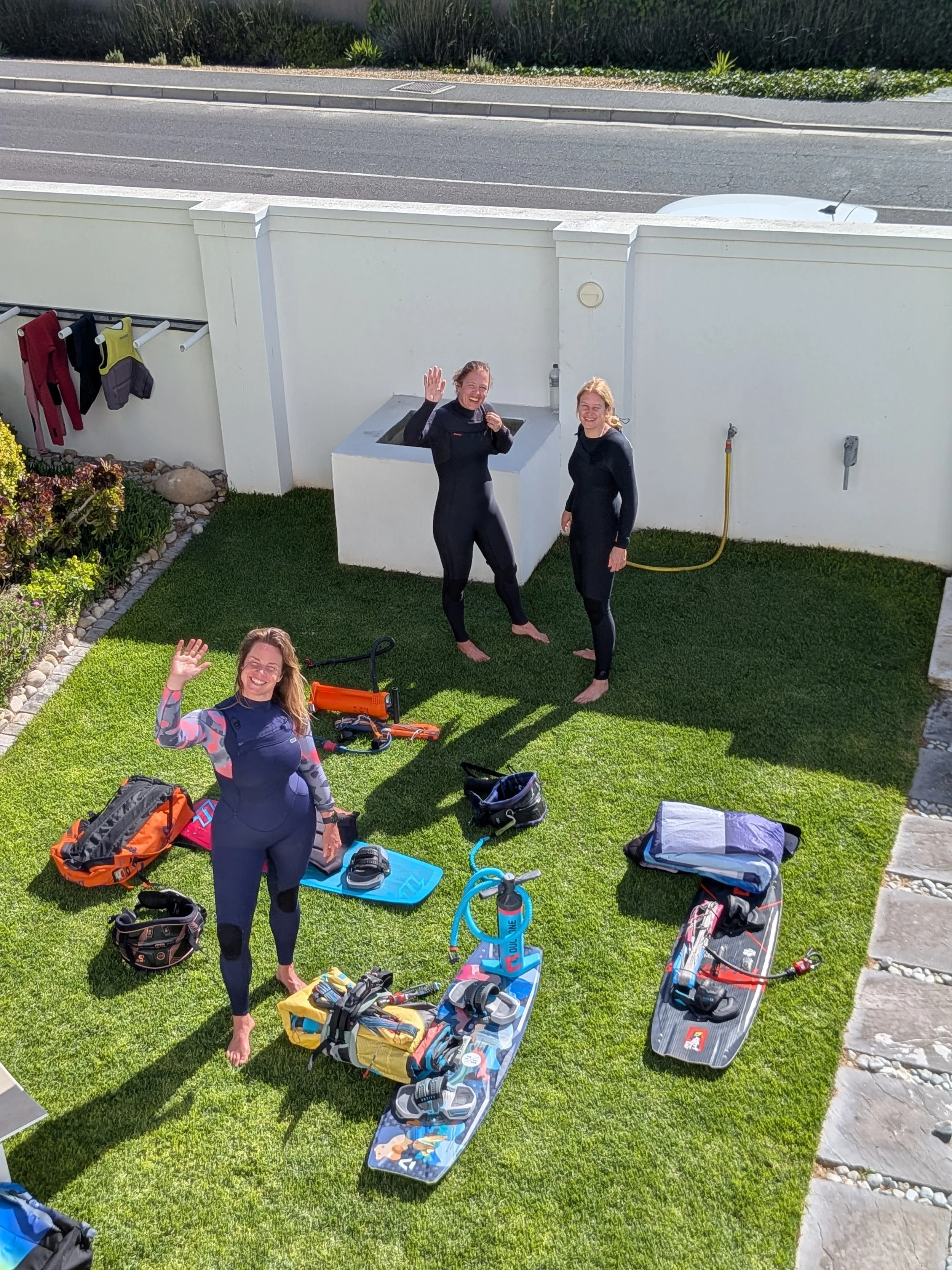 Getting ready for kiting in the garden