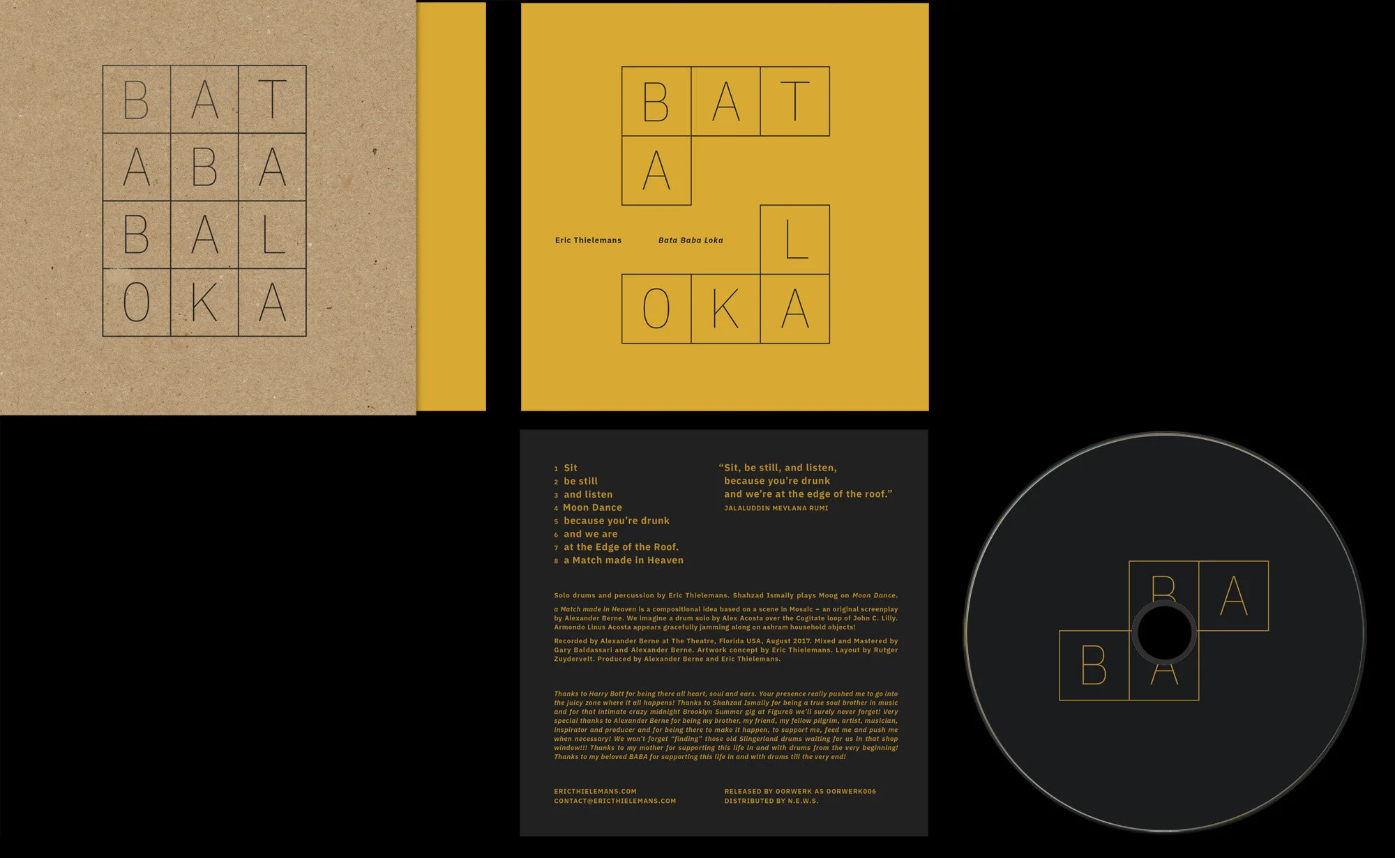 cd sleeve – Eric Thielemans Bata Baba Loka self released, 2018