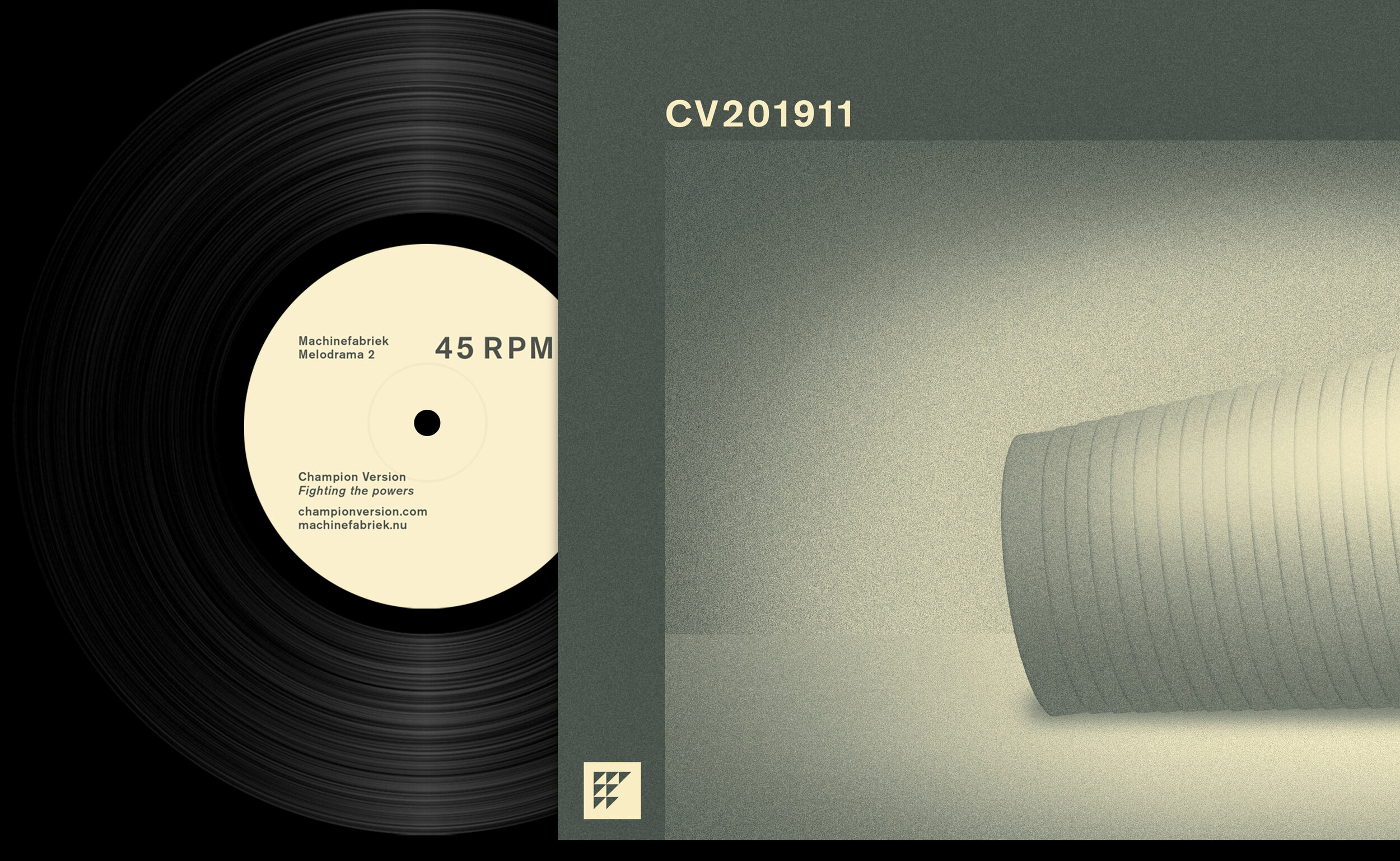  7-inch back cover – Machinefabriek Melodrama Champion Version, 2019 