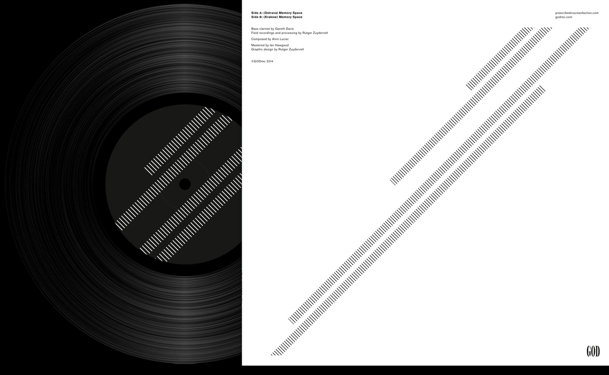  lp back cover – Gareth Davis &amp; Machinefabriek Lucier: Memory Space God Records,  2014 