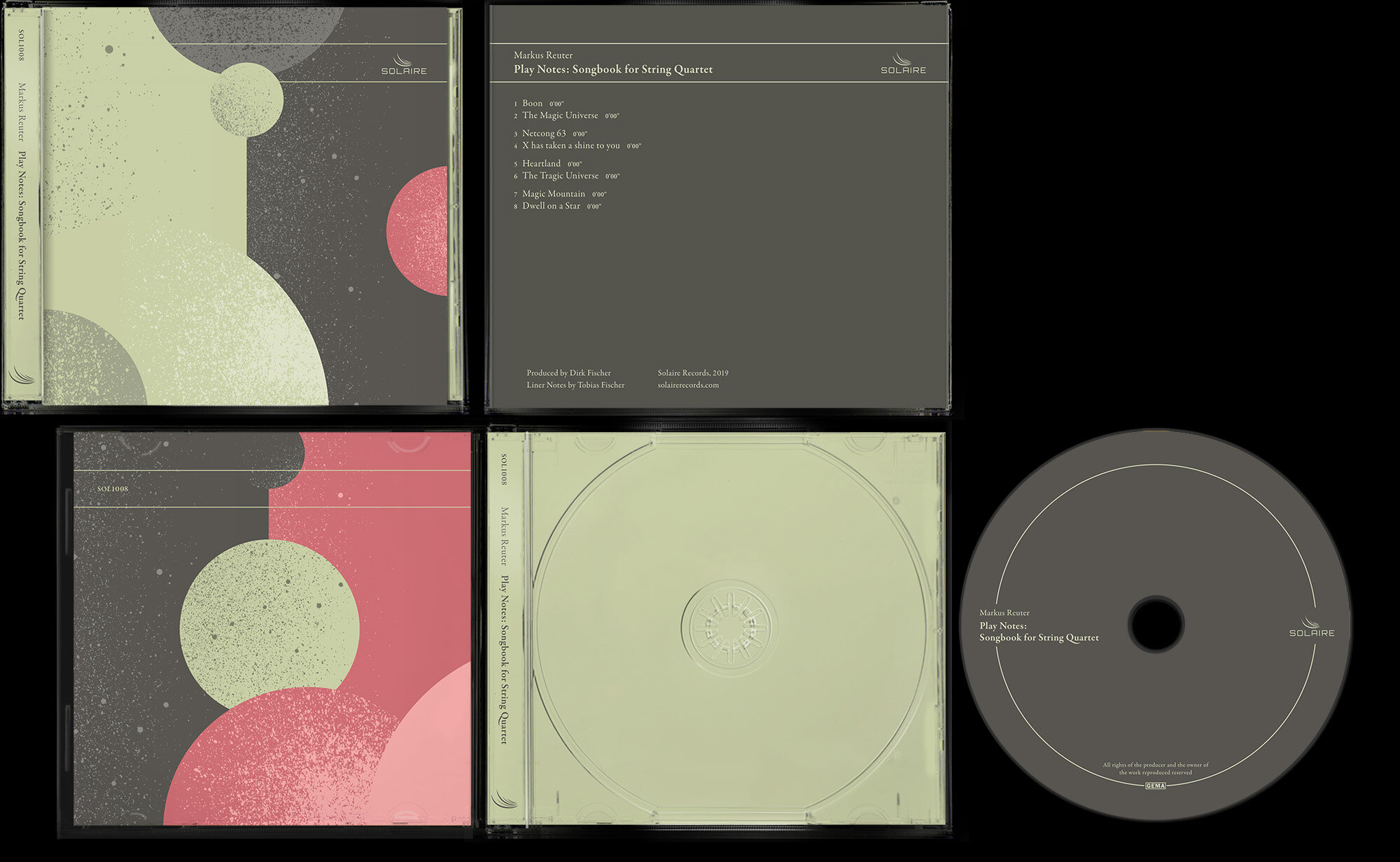  cd sleeve – Markus Reuter String Quartet No.1 ‘Heartland’ Solare Records, 2019 