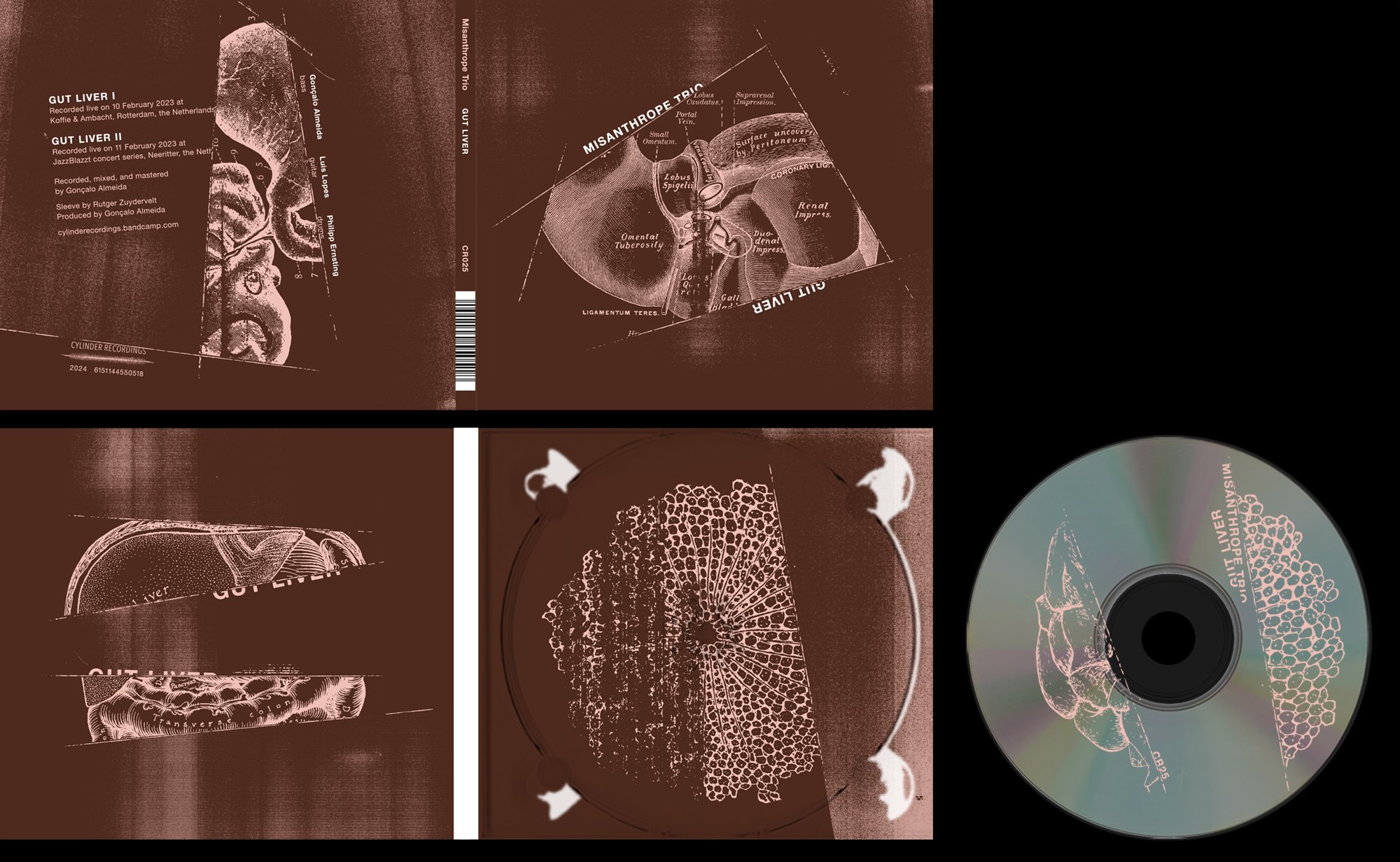  cd sleeve – Misanthrope Trio Gut Liver Cylinder Recordings, 2024 