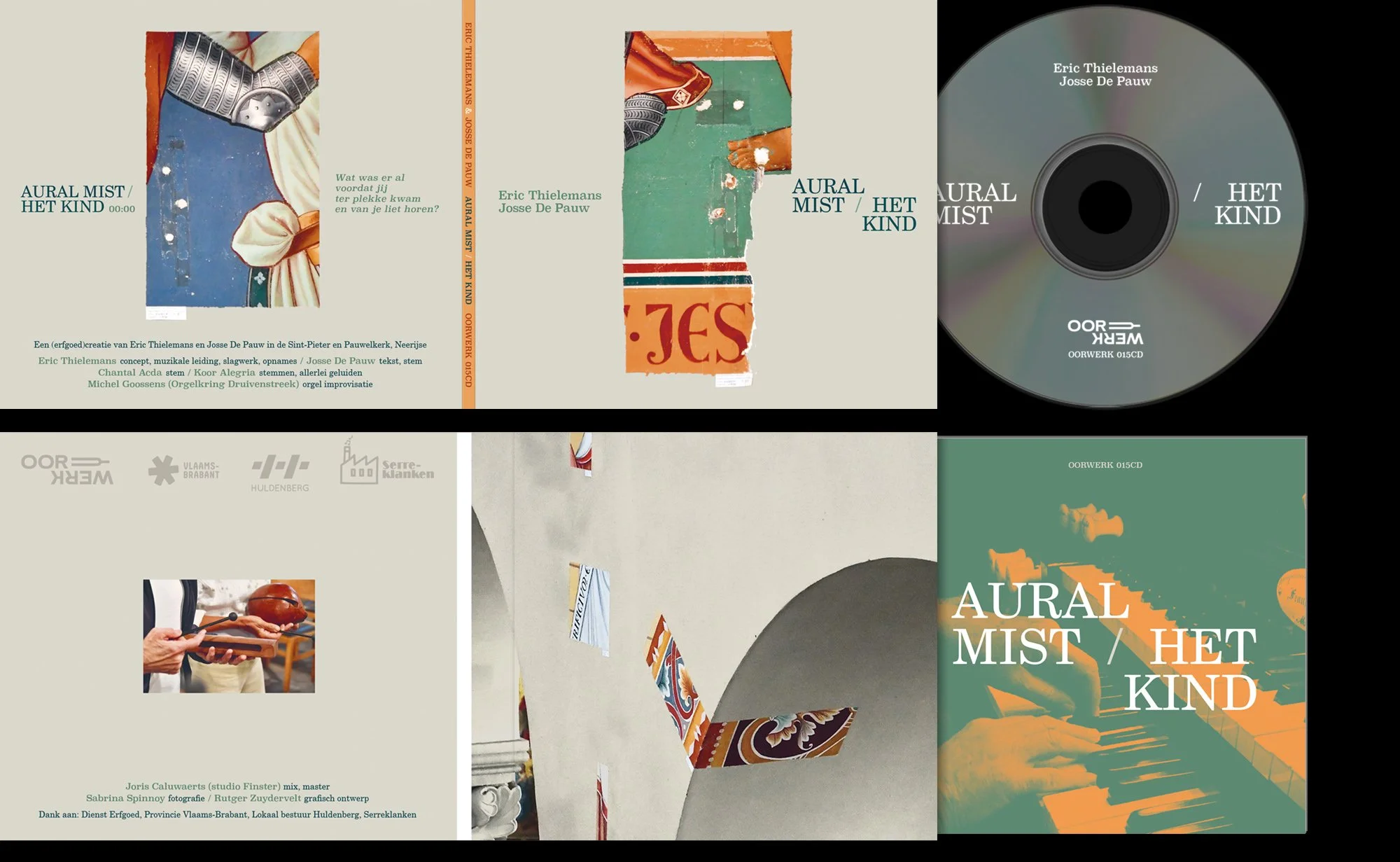  cd sleeve and booklet Photos by Sabrina Spinnoy - Eric Thielemans &amp; Josse De Pauw Aural Mist / Het Kind Oorwerk, 2026 