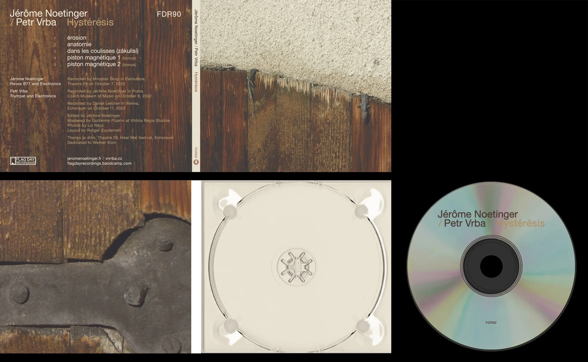 cd sleeve Photos by Liz Ràcz – Jérôme Noetinger / Petr Vrba Hystérésis Flag Day Recordings, 2026 