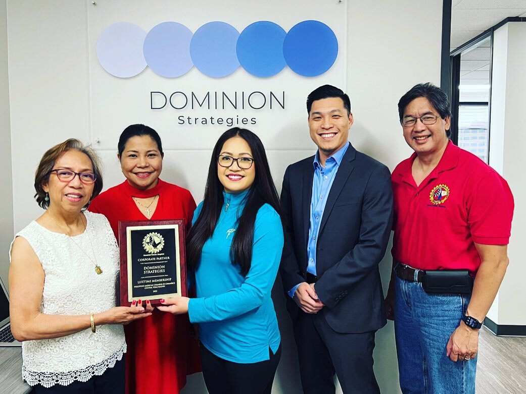 Plaque presentation to our Corporate Partner Dominion Strategies @dominion_strategies