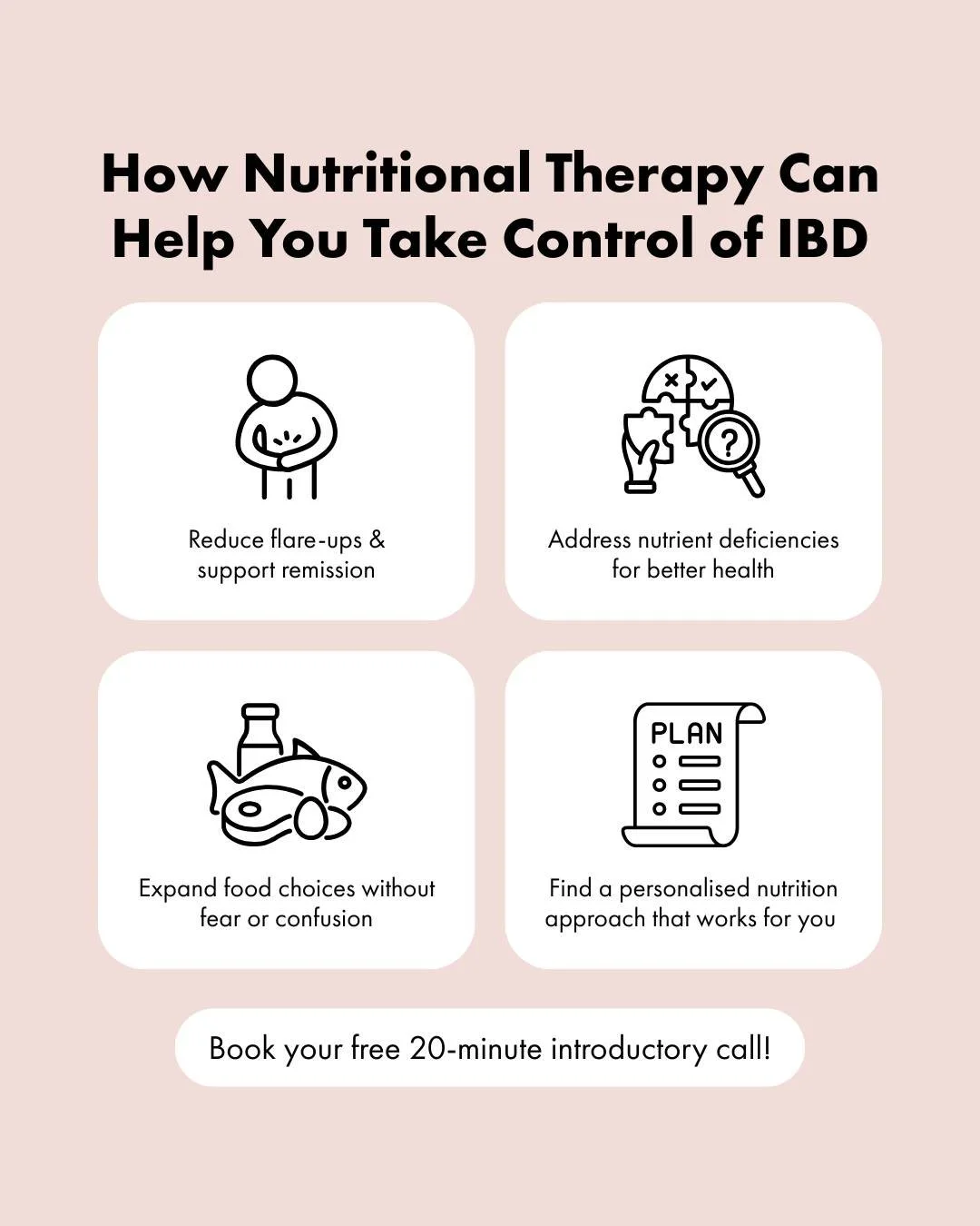 Struggling with IBD? You don&rsquo;t have to do it alone. 🔥 

Whether you&rsquo;re newly diagnosed or have been battling IBD for years, one thing is clear: food plays a huge role in managing symptoms. But with so much conflicting advice online, it c