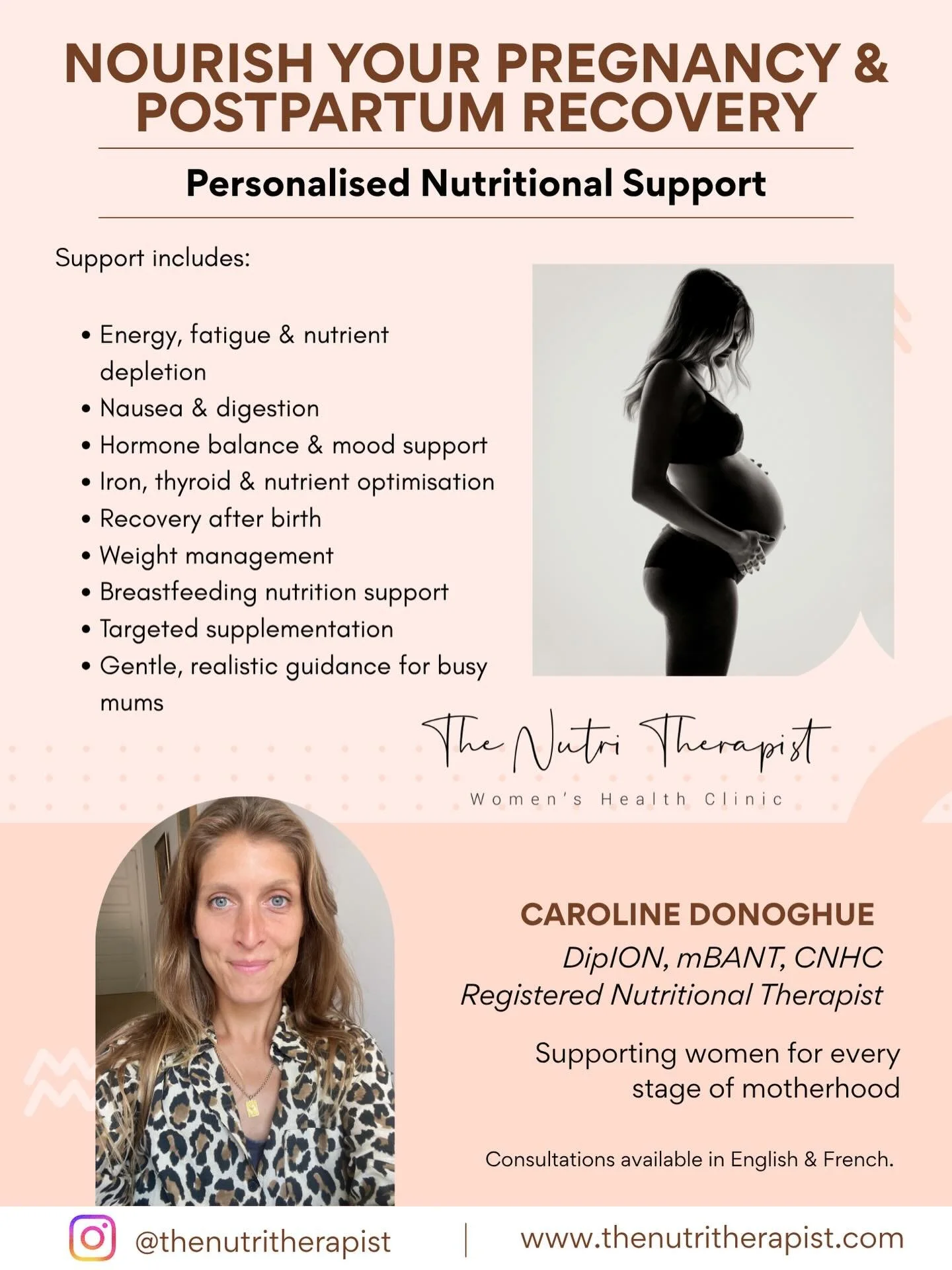 I&rsquo;ve been working in clinical practice since 2020, mainly supporting women who were trying to conceive, pregnant or navigating postpartum with everything from hormonal imbalances to mental health and gut health issues.

It feels natural to focu